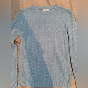 Towncraft Women's Light Blue Crew Neck Sweater